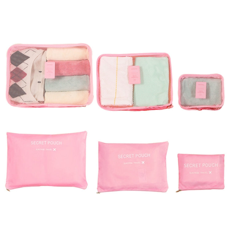 6 ชิ้น/เซ็ตกระเป๋าเดินทาง ClothesLuggage Organizer ตาข่ายความจุสูงก้อนบรรจุ