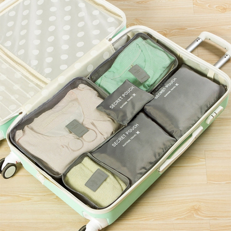 6 ชิ้น/เซ็ตกระเป๋าเดินทาง ClothesLuggage Organizer ตาข่ายความจุสูงก้อนบรรจุ
