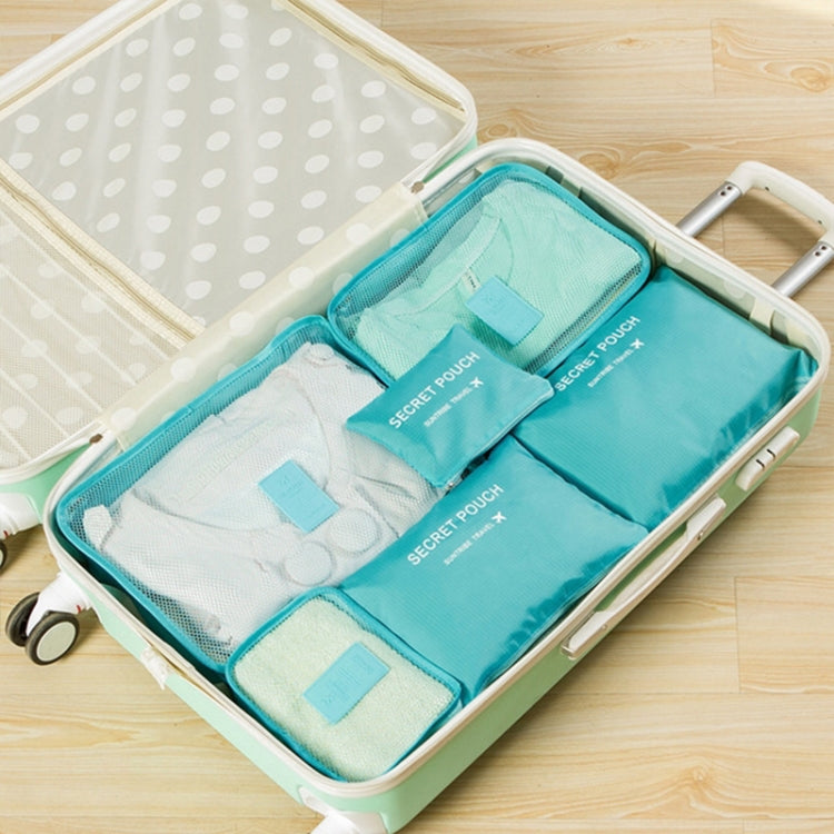 6 ชิ้น/เซ็ตกระเป๋าเดินทาง ClothesLuggage Organizer ตาข่ายความจุสูงก้อนบรรจุ