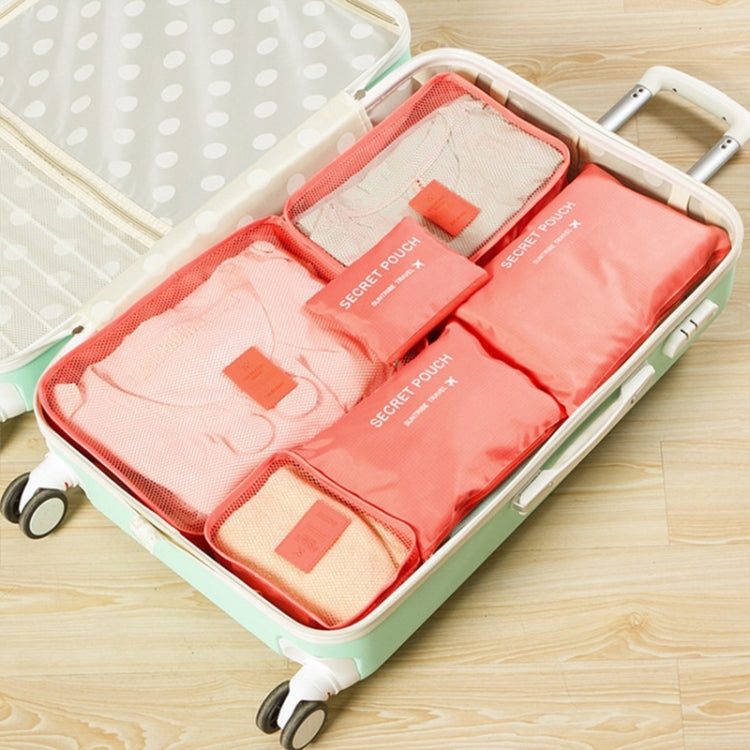 6 ชิ้น/เซ็ตกระเป๋าเดินทาง ClothesLuggage Organizer ตาข่ายความจุสูงก้อนบรรจุ
