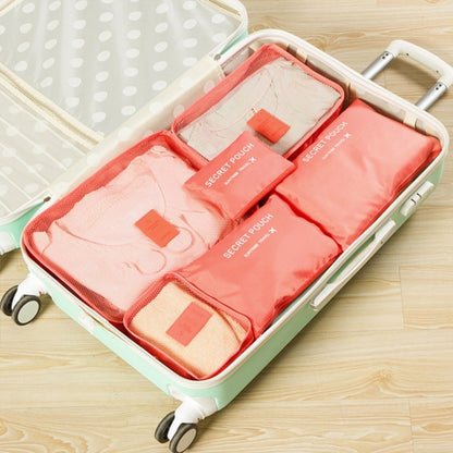 6 ชิ้น/เซ็ตกระเป๋าเดินทาง ClothesLuggage Organizer ตาข่ายความจุสูงก้อนบรรจุ