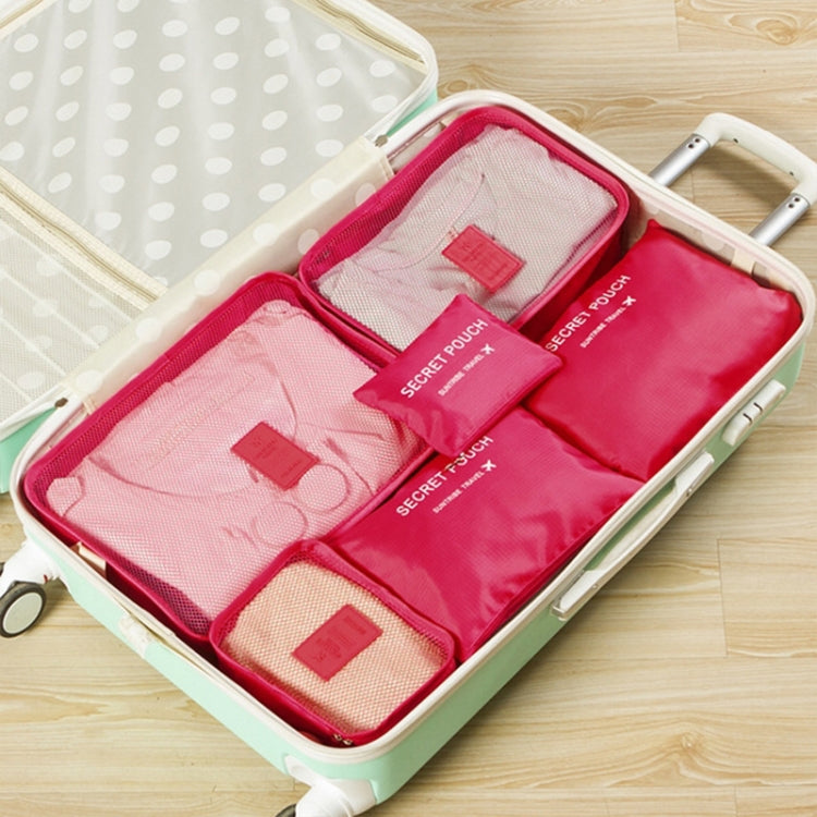 6 ชิ้น/เซ็ตกระเป๋าเดินทาง ClothesLuggage Organizer ตาข่ายความจุสูงก้อนบรรจุ