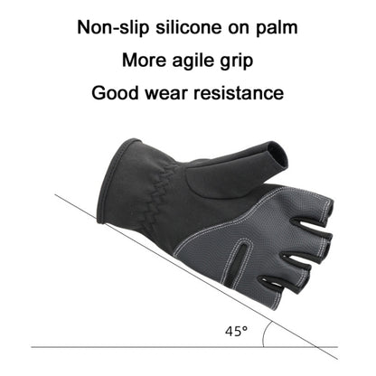 HUMRAO ฤดูหนาว Half-Finger Flip Cover ถุงมืออุ่นสำหรับกีฬากลางแจ้งเล่นสกีและขี่จักรยาน, L