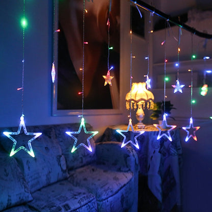 220V EU Plug LED Star Light ไฟคริสต์มาสในร่ม/กลางแจ้งตกแต่ง Love ผ้าม่านโคมไฟสำหรับวันหยุดงานแต่งงานแสง