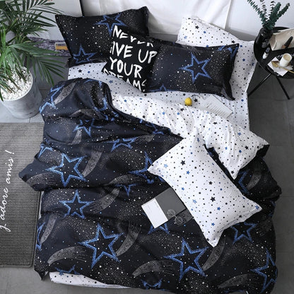ชุดเครื่องนอนหรูหราชุดครอบครัวผ้าปูที่นอนผ้านวมปลอกหมอน, 1.5m Four-piece bedsheet
