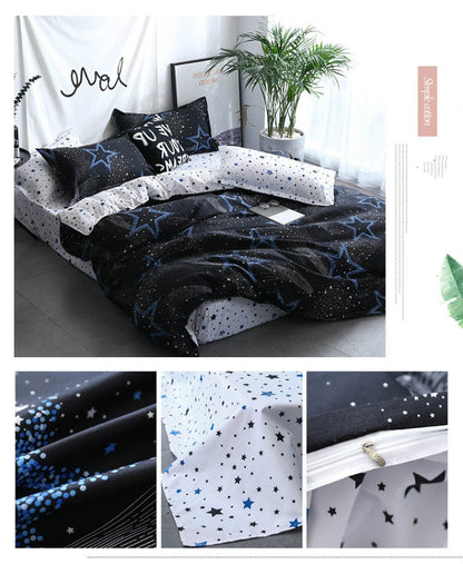 ชุดเครื่องนอนหรูหราชุดครอบครัวผ้าปูที่นอนผ้านวมปลอกหมอน, 1.5m Four-piece bedsheet