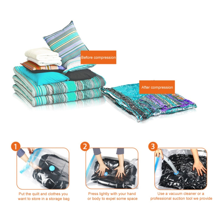 3 PCS ร้อนถุงสูญญากาศจัดเก็บขอบโปร่งใสพับได้ขนาดใหญ่พิเศษซีลบีบอัด Travel ประหยัดพื้นที่กระเป๋า, 3 PCS 60 x 80cm, 3 PCS 70 x 100cm, 3 PCS  80 x 110cm