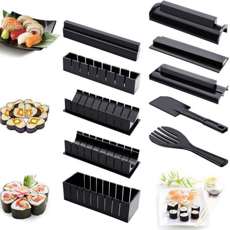 แม่พิมพ์ทำข้าวปั้นซูชิสาหร่ายทะเล 10 ชิ้น/เซ็ต, 10 PCS/Set