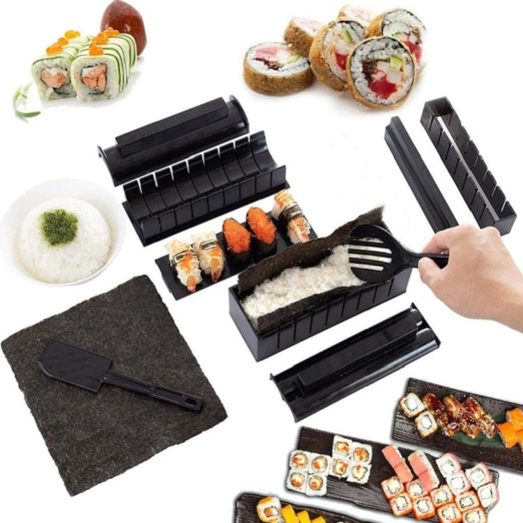 แม่พิมพ์ทำข้าวปั้นซูชิสาหร่ายทะเล 10 ชิ้น/เซ็ต, 10 PCS/Set