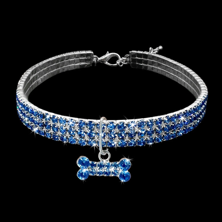 2 ชิ้น Bling Rhinestone ปลอกคอสุนัขคริสตัลลูกสุนัข Chihuahua สัตว์เลี้ยงสุนัข Collars Leash สำหรับสุนัขขนาดเล็ก Mascotas อุปกรณ์เสริม, L, M, S