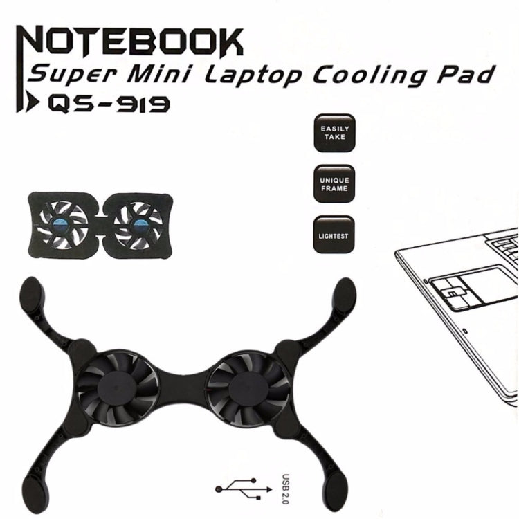 พอร์ต USB Mini Octopus แล็ปท็อปพัดลมพับ Cooler Pad