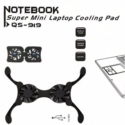 พอร์ต USB Mini Octopus แล็ปท็อปพัดลมพับ Cooler Pad