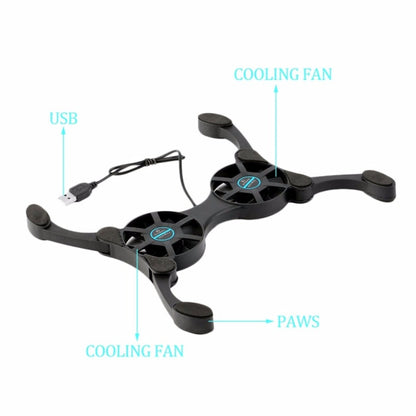 พอร์ต USB Mini Octopus แล็ปท็อปพัดลมพับ Cooler Pad