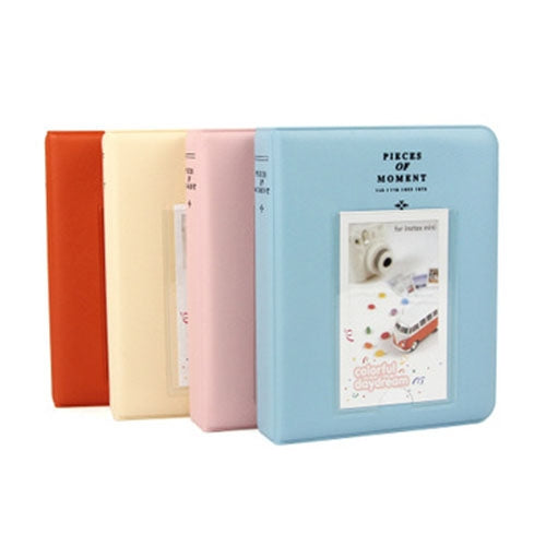 64 Pockets Name Card Pieces สำหรับ Fujifilm Instax Mini 8 /7s /70 /25 /50s /90, 64 Pockets Beige, 64 Pockets Blue, 64 Pockets Green, 64 Pockets Orange, 64 Pockets Pink, 64 Pockets Sky Blue