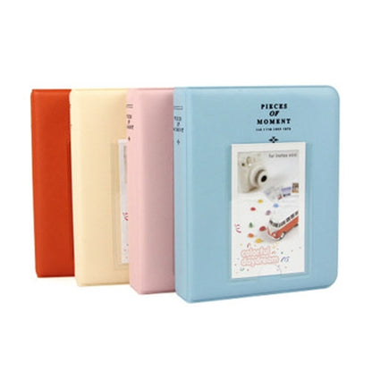 64 Pockets Name Card Pieces สำหรับ Fujifilm Instax Mini 8 /7s /70 /25 /50s /90, 64 Pockets Beige, 64 Pockets Blue, 64 Pockets Green, 64 Pockets Orange, 64 Pockets Pink, 64 Pockets Sky Blue