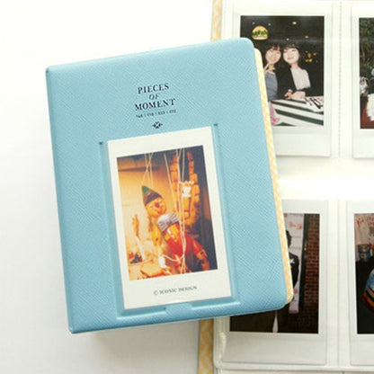 64 Pockets Name Card Pieces สำหรับ Fujifilm Instax Mini 8 /7s /70 /25 /50s /90, 64 Pockets Beige, 64 Pockets Blue, 64 Pockets Green, 64 Pockets Orange, 64 Pockets Pink, 64 Pockets Sky Blue