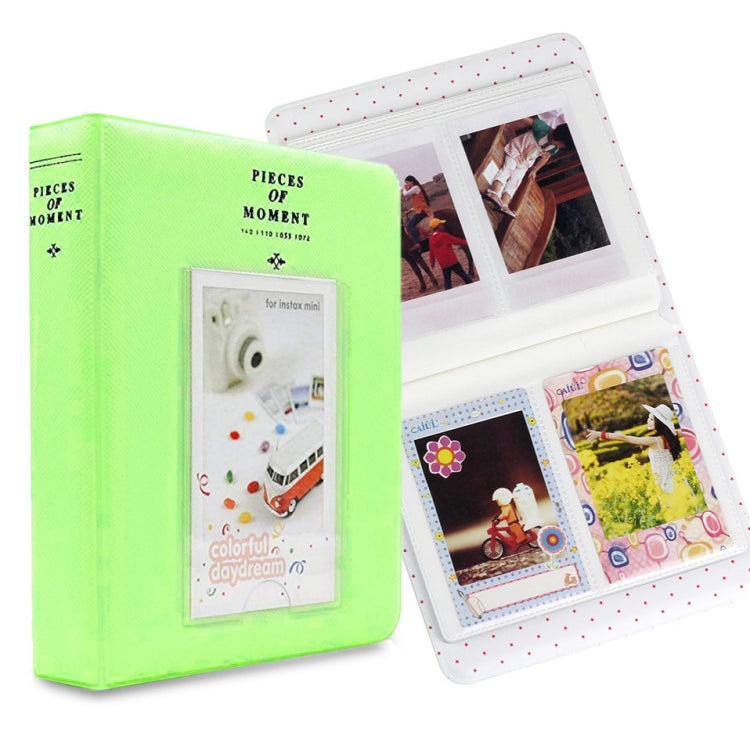 64 Pockets Name Card Pieces สำหรับ Fujifilm Instax Mini 8 /7s /70 /25 /50s /90, 64 Pockets Beige, 64 Pockets Blue, 64 Pockets Green, 64 Pockets Orange, 64 Pockets Pink, 64 Pockets Sky Blue