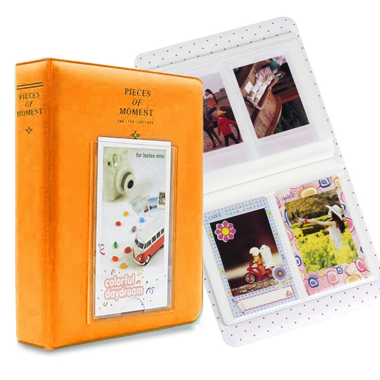 64 Pockets Name Card Pieces สำหรับ Fujifilm Instax Mini 8 /7s /70 /25 /50s /90, 64 Pockets Beige, 64 Pockets Blue, 64 Pockets Green, 64 Pockets Orange, 64 Pockets Pink, 64 Pockets Sky Blue