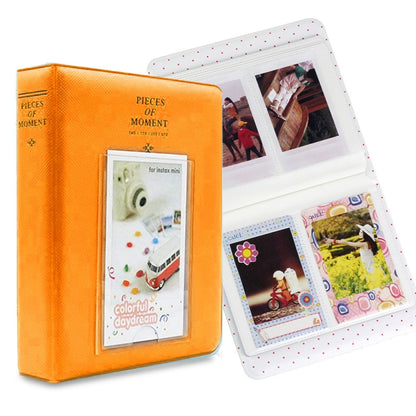 64 Pockets Name Card Pieces สำหรับ Fujifilm Instax Mini 8 /7s /70 /25 /50s /90, 64 Pockets Beige, 64 Pockets Blue, 64 Pockets Green, 64 Pockets Orange, 64 Pockets Pink, 64 Pockets Sky Blue