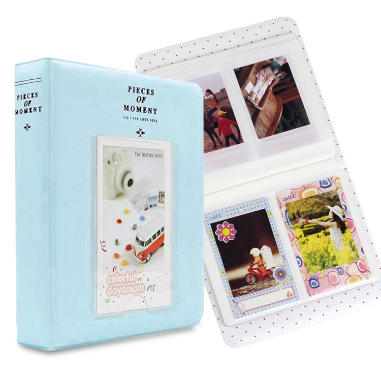 64 Pockets Name Card Pieces สำหรับ Fujifilm Instax Mini 8 /7s /70 /25 /50s /90, 64 Pockets Beige, 64 Pockets Blue, 64 Pockets Green, 64 Pockets Orange, 64 Pockets Pink, 64 Pockets Sky Blue
