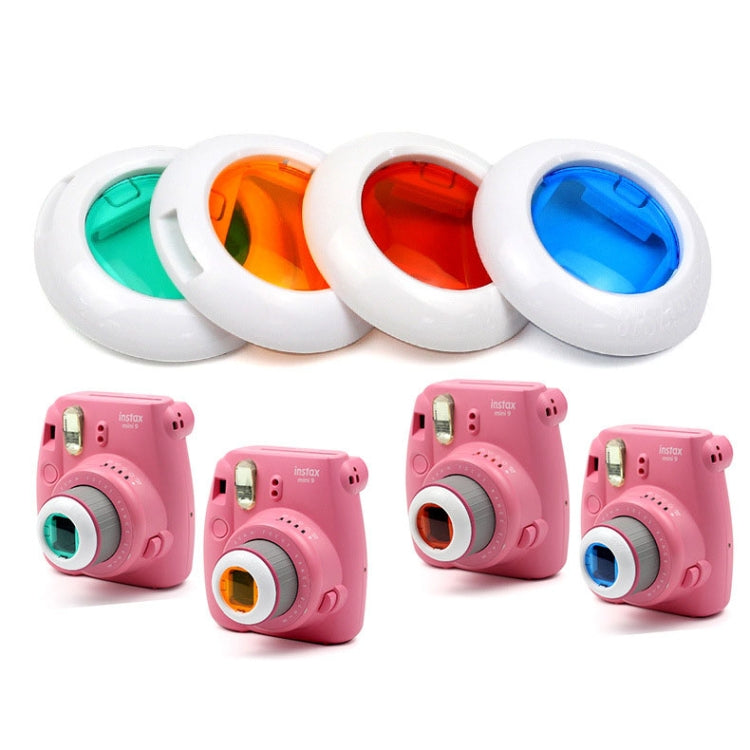 กล้องวิดีโอที่มีสีสัน Close-up เลนส์กรองสีสำหรับ Polaroid Fujifilm Instax Mini 9 8 8 7S KT กล้องฟิล์ม, For FUJIFILM Instax Mini 9