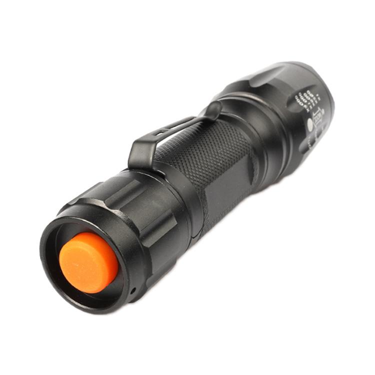 T02 คลิปปากกาไฟฉายขนาดเล็ก T6 Telescopic Zoom ไฟฉาย LED กันน้ำกลางแจ้ง Long Shot Glare ไฟฉาย, T02 Pen Clip