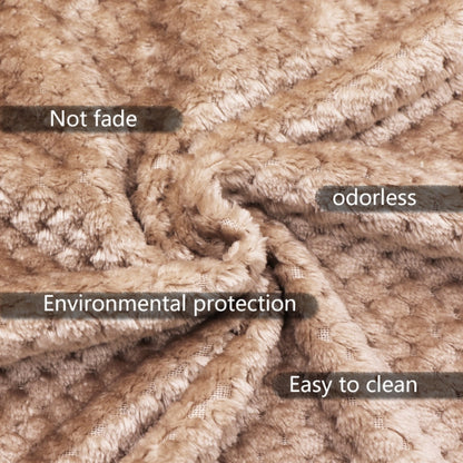 Thicken สีทึบตาข่ายสับปะรด Flannel ผ้าห่ม Coral ขนแกะเครื่องปรับอากาศโซฟาฤดูหนาว WARM แผ่นทำความสะอาดง่าย Faux FUR ผ้าห่ม, 100x150cm, 120x200cm, 150x200cm, 180x200cm, 200x230cm, 70x100cm, 45x65cm