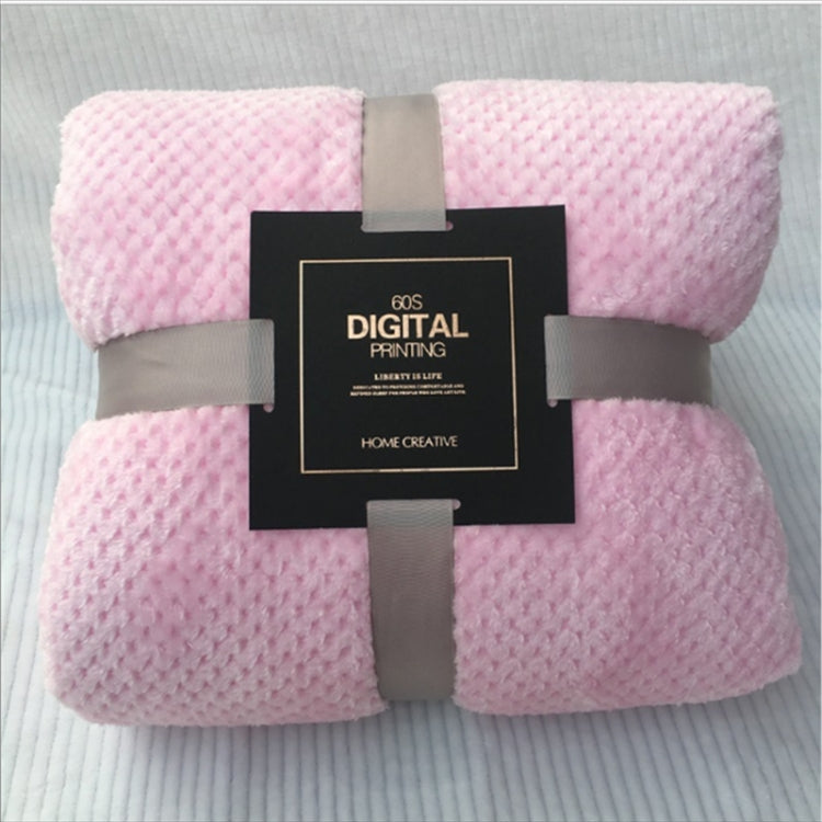 Thicken สีทึบตาข่ายสับปะรด Flannel ผ้าห่ม Coral ขนแกะเครื่องปรับอากาศโซฟาฤดูหนาว WARM แผ่นทำความสะอาดง่าย Faux FUR ผ้าห่ม, 100x150cm, 120x200cm, 150x200cm, 180x200cm, 200x230cm, 70x100cm, 45x65cm