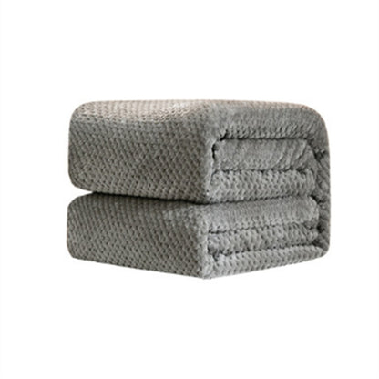 Thicken สีทึบตาข่ายสับปะรด Flannel ผ้าห่ม Coral ขนแกะเครื่องปรับอากาศโซฟาฤดูหนาว WARM แผ่นทำความสะอาดง่าย Faux FUR ผ้าห่ม, 100x150cm, 120x200cm, 150x200cm, 180x200cm, 200x230cm, 70x100cm, 45x65cm