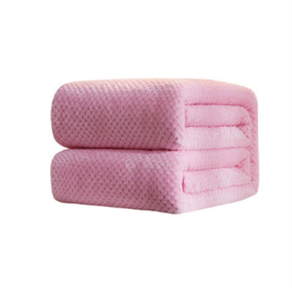 Thicken สีทึบตาข่ายสับปะรด Flannel ผ้าห่ม Coral ขนแกะเครื่องปรับอากาศโซฟาฤดูหนาว WARM แผ่นทำความสะอาดง่าย Faux FUR ผ้าห่ม, 100x150cm, 120x200cm, 150x200cm, 180x200cm, 200x230cm, 70x100cm, 45x65cm