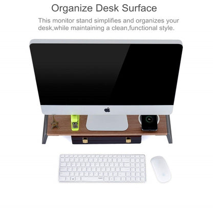 ขาตั้งจอภาพ Riser พร้อมขาโลหะสำหรับ iMac MacBook เครื่องพิมพ์จอแสดงผล LCD, Lapdesk Tabletop Organizer แพลตฟอร์มที่ทนทาน ประหยัดพื้นที่