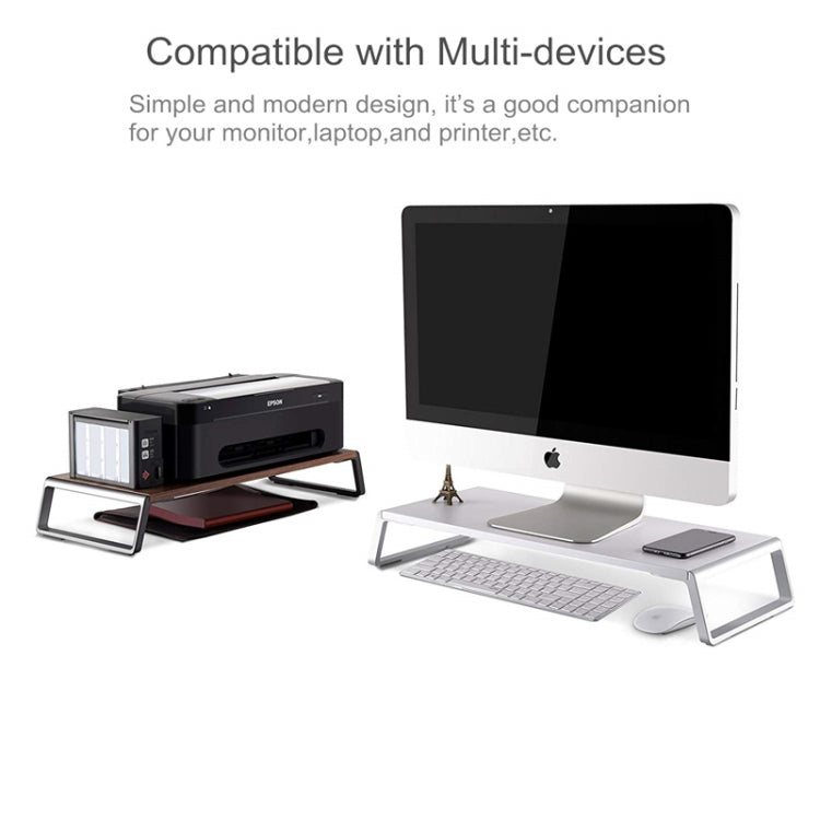 ขาตั้งจอภาพ Riser พร้อมขาโลหะสำหรับ iMac MacBook เครื่องพิมพ์จอแสดงผล LCD, Lapdesk Tabletop Organizer แพลตฟอร์มที่ทนทาน ประหยัดพื้นที่