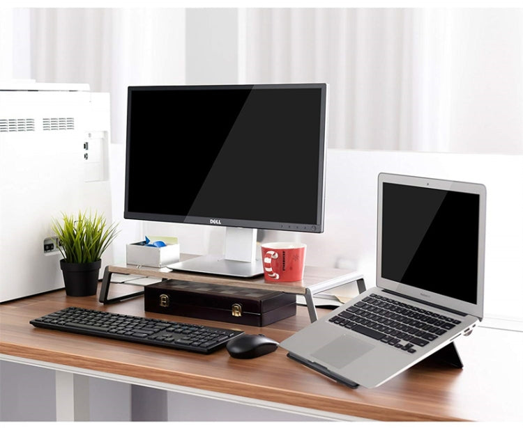 ขาตั้งจอภาพ Riser พร้อมขาโลหะสำหรับ iMac MacBook เครื่องพิมพ์จอแสดงผล LCD, Lapdesk Tabletop Organizer แพลตฟอร์มที่ทนทาน ประหยัดพื้นที่