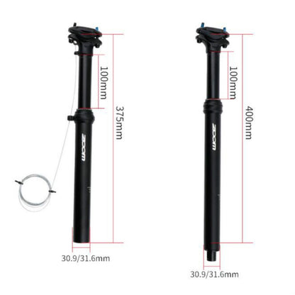 ZOOM จักรยานควบคุมด้วยสายไฮดรอลิกยกท่อเบาะนั่งจักรยานเสือภูเขา, 30.9mm 400mm Internal Routing, 31.6mm 400mm Internal Routing