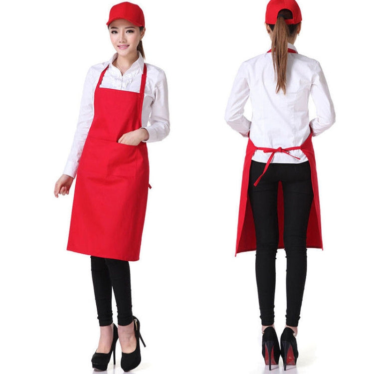 2ชิ้นครัวเชฟผ้ากันเปื้อนทำอาหารผ้ากันเปื้อนอบกับกระเป๋า