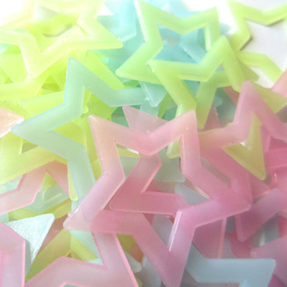 100PC ห้องนอนเด็กเรืองแสงสติ๊กเกอร์ติดผนังดาว