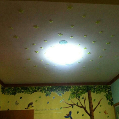 100PC ห้องนอนเด็กเรืองแสงสติ๊กเกอร์ติดผนังดาว