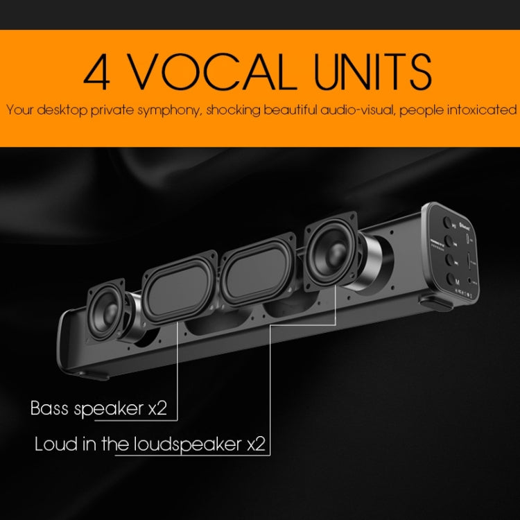 TOPROAD พลังงานสูง 10 วัตต์ไฮไฟลำโพงไร้สายบลูทูธแบบพกพาสเตอริโอ Soundbar TF FM USB ซับวูฟเฟอร์คอลัมน์สำหรับคอมพิวเตอร์ทีวีโทรศัพท์