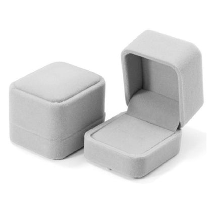 กล่องของขวัญบรรจุภัณฑ์เครื่องประดับที่สวยงาม 3 ชิ้น, 5x5.5cm (Flannel Grey), 7x7cm (Flannel Grey), 7.5x7.5cm (Bow Knot)