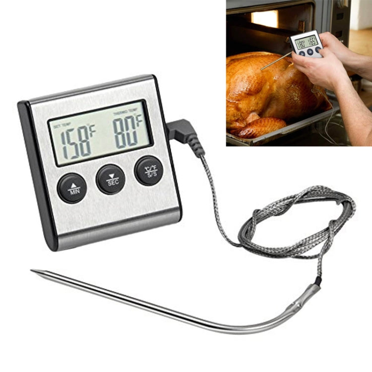 เครื่องวัดอุณหภูมิเตาอบแบบดิจิตอลห้องครัวอาหารทำอาหารเนื้อ BBQ Probe เครื่องวัดอุณหภูมิจับเวลาน้ำนมอุณหภูมิเครื่องมือทำอาหาร, Digital Oven Thermometer