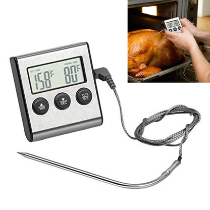 เครื่องวัดอุณหภูมิเตาอบแบบดิจิตอลห้องครัวอาหารทำอาหารเนื้อ BBQ Probe เครื่องวัดอุณหภูมิจับเวลาน้ำนมอุณหภูมิเครื่องมือทำอาหาร, Digital Oven Thermometer