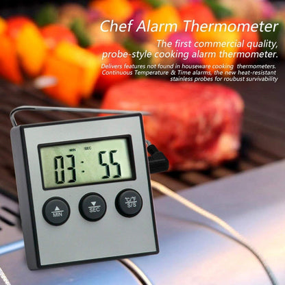 เครื่องวัดอุณหภูมิเตาอบแบบดิจิตอลห้องครัวอาหารทำอาหารเนื้อ BBQ Probe เครื่องวัดอุณหภูมิจับเวลาน้ำนมอุณหภูมิเครื่องมือทำอาหาร, Digital Oven Thermometer