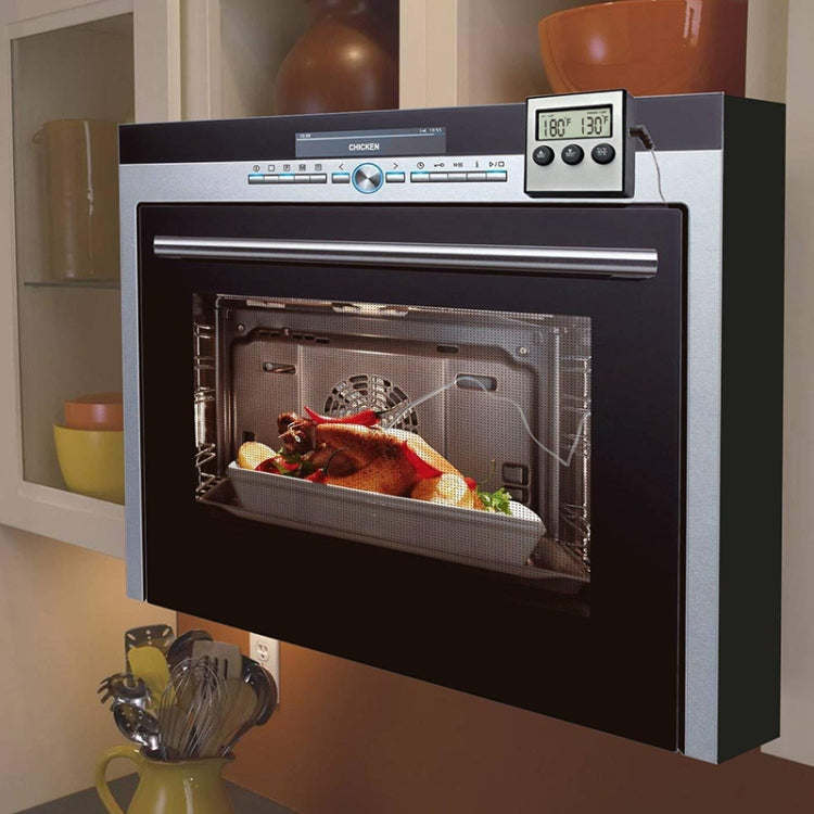 เครื่องวัดอุณหภูมิเตาอบแบบดิจิตอลห้องครัวอาหารทำอาหารเนื้อ BBQ Probe เครื่องวัดอุณหภูมิจับเวลาน้ำนมอุณหภูมิเครื่องมือทำอาหาร, Digital Oven Thermometer