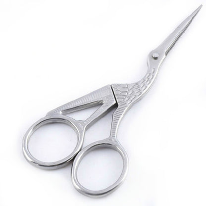 2 PCS Crane Tailor SCISSOR CROSS Stitch Retro CRAFT เย็บกรรไกร, Gold, Silver