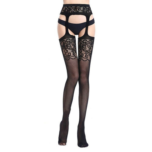 3 PCS Hollow Out Tights ลูกไม้ถุงน่องเซ็กซี่หญิงต้นขาสูง Fishnet เย็บปักถักร้อย Pantyhose โปร่งใสผู้หญิงลูกไม้สีดำร้านขายชุดชั้นใน, Hardcover hardcover (white card + color box)