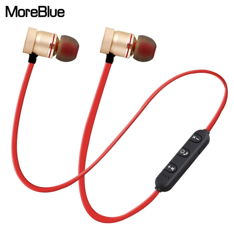 MoreBlue S07 หูฟังไร้สายบลูทูธโลหะแม่เหล็กหูฟังสเตอริโอเบสไร้สายกีฬาชุดหูฟังหูฟังพร้อมไมโครโฟน
