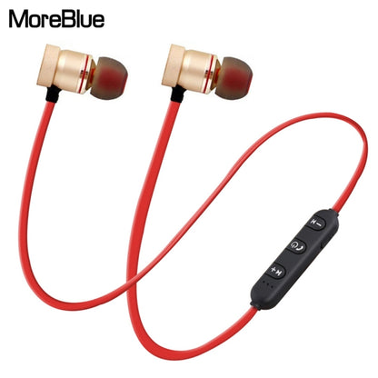 MoreBlue S07 หูฟังไร้สายบลูทูธโลหะแม่เหล็กหูฟังสเตอริโอเบสไร้สายกีฬาชุดหูฟังหูฟังพร้อมไมโครโฟน