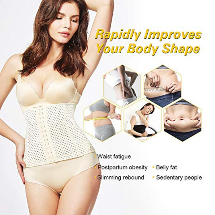 3 PCS 13-Buckle Belly เข็มขัดกลวงออก Strong เอว Shaping Shaping กระเพาะอาหาร Girdle สุภาพสตรีหลังคลอดเข็มขัดรัดตัว, XS, S, M, L, XL, XXL, XXXL, XXXXL