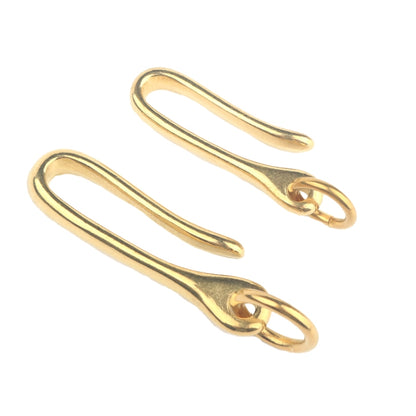 Retro ทองเหลือง Key CHAIN แหวนเข็มขัด U Hook กระเป๋าสตางค์ปลา Hook, 6cm with Copper Rin, 6cm without Copper Rin