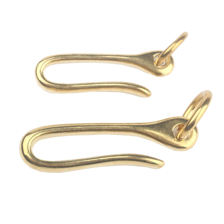 Retro ทองเหลือง Key CHAIN แหวนเข็มขัด U Hook กระเป๋าสตางค์ปลา Hook, 6cm with Copper Rin, 6cm without Copper Rin